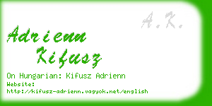 adrienn kifusz business card